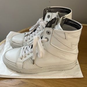 Zadig & Voltaire White High Flash Sneakers